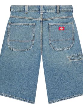 Bermuda 958 13 inch loose short jeans - khaki tinted blue