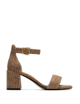Leather Ankle Strap Block Heel Sandals Multi female - Clarks - FashionsVida