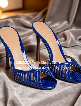 Cage Peep Toe Mules Sexy Style Stiletto Slippers Slip on Handmade Sunmmer Shoes for Women Customizable Multi-color High Heels - Aliexpress - FashionsVida