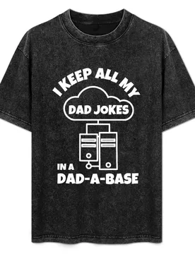 I Keep All My Dad Jokes In A Dadabase T-Shirt Minimalist Graphic Tee Shirt - Aliexpress - FashionsVida