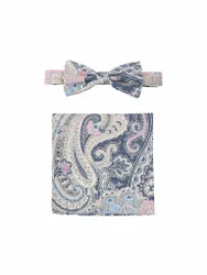 Set Fliege und Stecktuch PRINCE BOWTIE dunkelblau herren