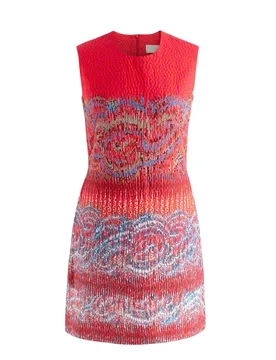Textured Jacquard Sleeveless Mini Dress - Peter Pilotto - FashionsVida