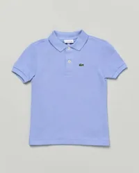 Polo celeste in piqué di puro cotone