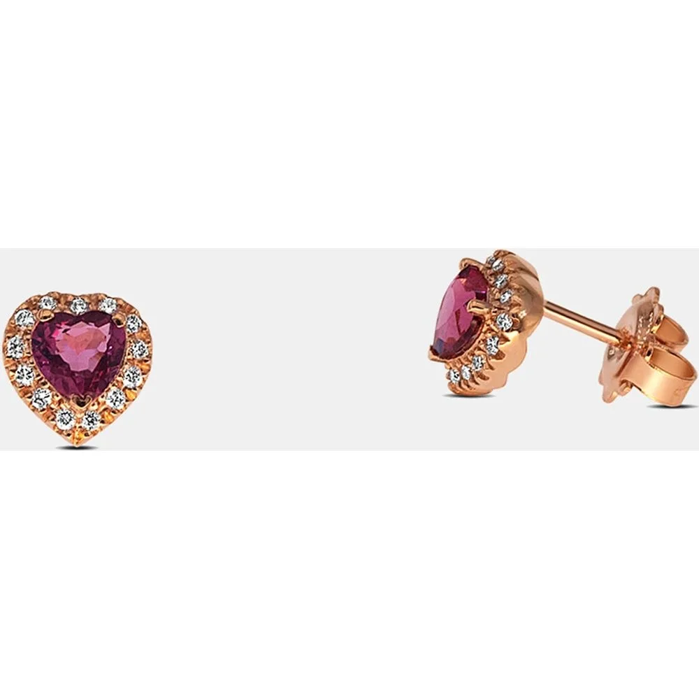 Pendientes de oro y rodolita - El Corte Inglés - FashionsVida