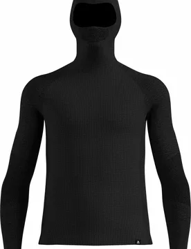 Première couche technique en laine de mérinos BL Top Facemask LS Seamless Performance M Black für Herren aus Wolle Größe M - Odlo - FashionsVida