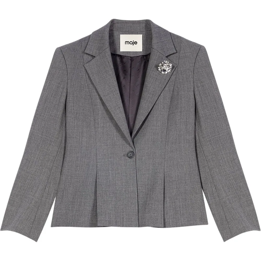 Americana de mujer sastre corta forma bar ajustada - Maje - FashionsVida
