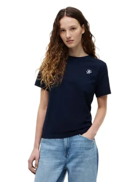 Maglietta A Maniche Corte Ww0ww991 Dark Night Navy L - Tommy hilfiger - FashionsVida
