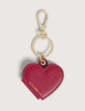 Portachiavi e portafoto Hearty Charm rosso in pelle a forma di cuore - Coccinelle - FashionsVida