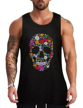 Copie de Copie skull rose Tank Top Basic Sleeveless Casual Tee Solid Lightweight Top - Aliexpress - FashionsVida