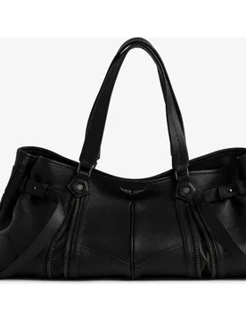 Zadig & Voltaire - Bolso Sunny shopper de piel granulada con cremalleras para hombro o mano - Zadig & Voltaire - FashionsVida
