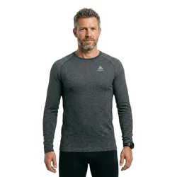 Maglietta A Maniche Lunghe Crew Essential Seamless Grey Melange S