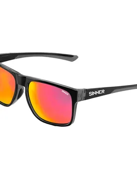 Occhiali Da Sole Spike Shiny Black Sintec Smoke Red Oil/CAT3 - Sinner - FashionsVida