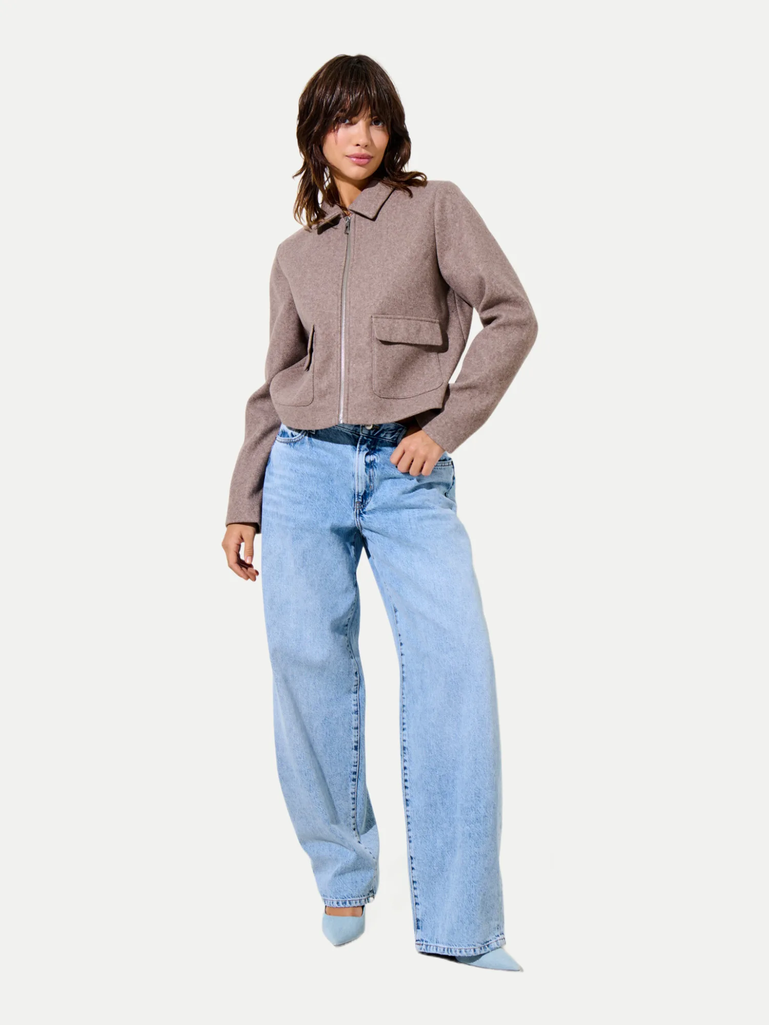 Only Boxy-Fit Jacke ONLVELA Braun S - Only - FashionsVida