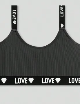 Set de 3 piezas de sujetador de mujer con estampado jacquard de corazón y letra - Shein - FashionsVida