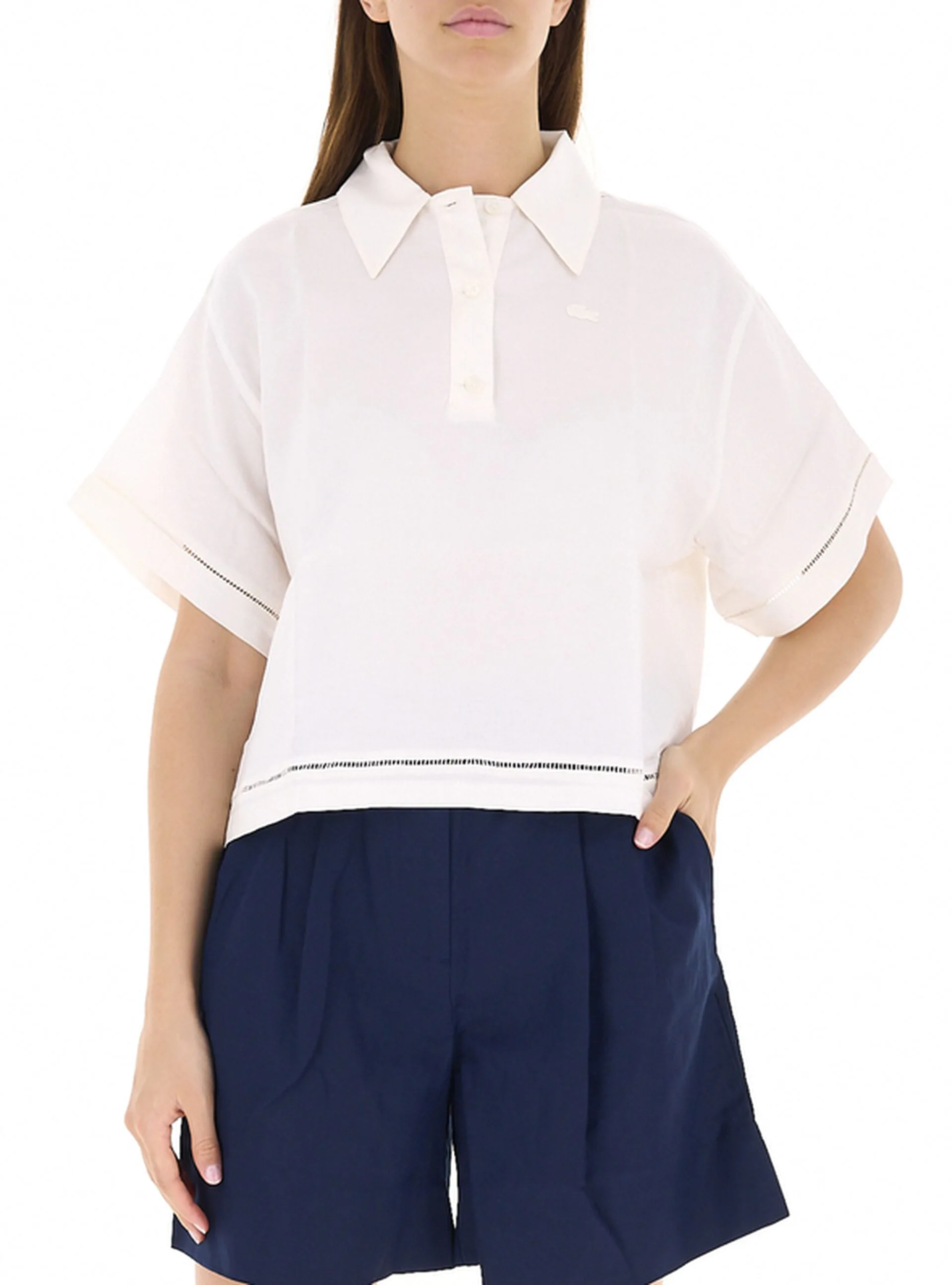Lacoste Polo con inserti PANNA 40 - Lacoste - FashionsVida