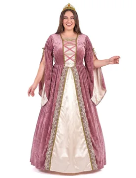 Prinzessinnenkostüm MIttelalter rosa-weiss Damen - female - Widmann - FashionsVida