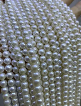 AA Grade White Natural Freshwater Pearls Potato Shape Strand Beads for Jewelry Making DIY Women Necklace Bracelet Accessories - Aliexpress - FashionsVida