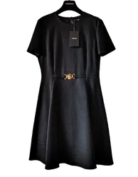 Black Virgin Wool Medusa Dress