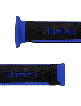 A350 Coppia Manopole Antracite / Blu Turismo Universali - Domino - FashionsVida