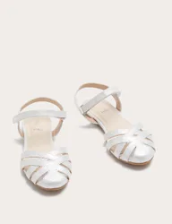 Kids' Glitter Sandals (4 Small-2 Large) Silver Female