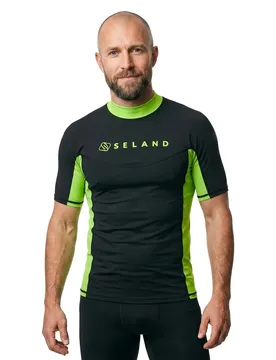 Rash Guard Manches Courtes Elastan Grey / Green S