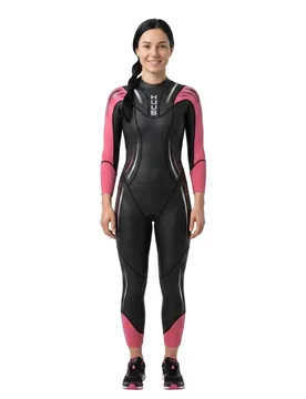 Surface Woman Long Sleeve Neoprene Wetsuit Black / Fluo Pink S Women - HUUB - FashionsVida