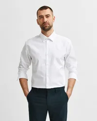 Camicia bianca in twill di puro cotone