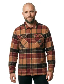 Chemise à Manches Longues Lodge Burnt Orange Check S