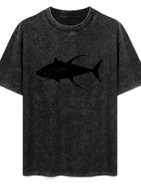 Yellowfin Tuna Fish Silhouette (Black) T-Shirt Outdoor Activity Sports T-Shirt - Aliexpress - FashionsVida
