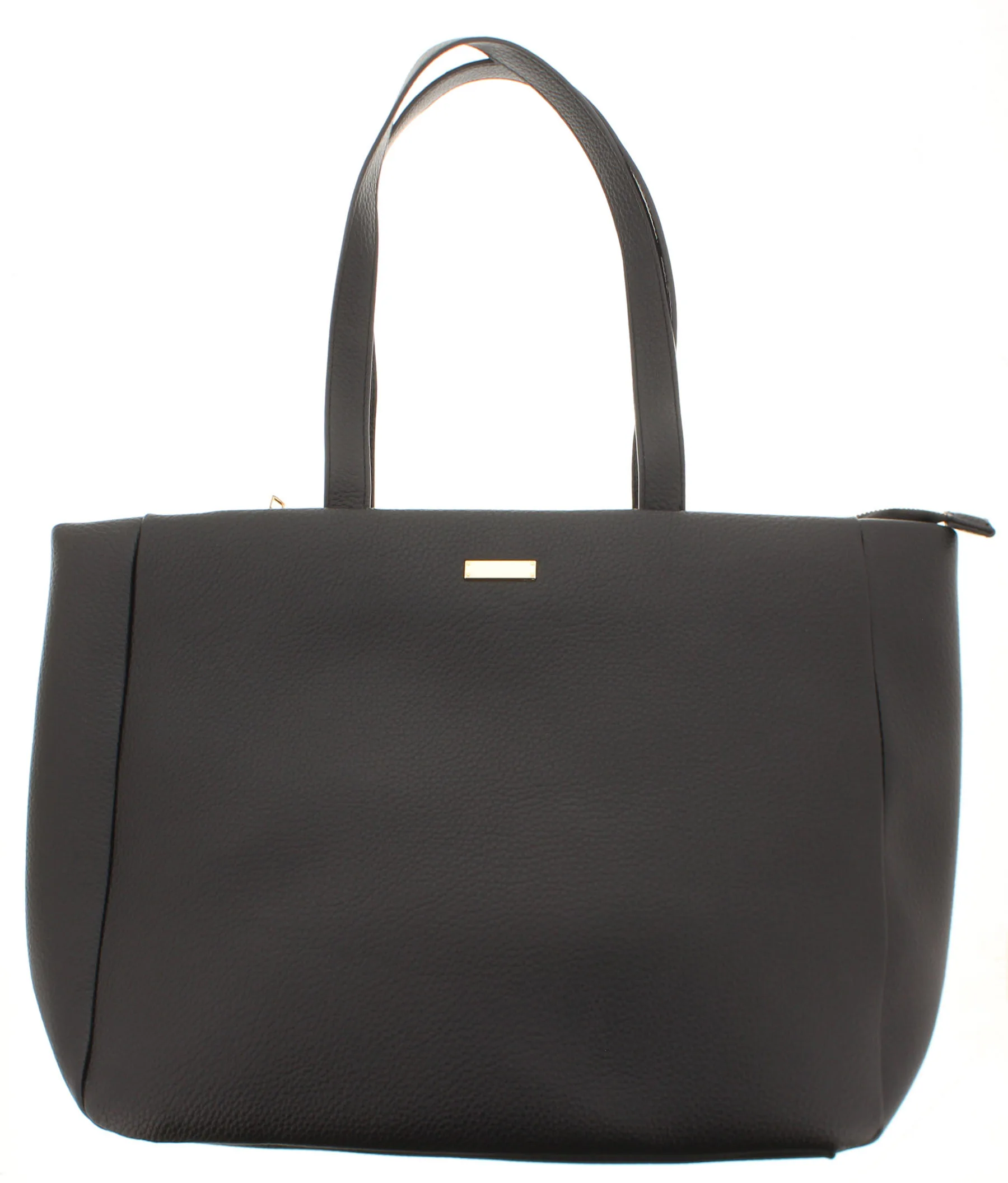 Womens Large Tote Bag Stun Zip Black - One Size - Wynsors - FashionsVida