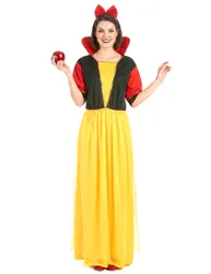 Märchen-Prinzessin Damenkostüm gelb-schwarz-rot - female