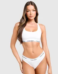 Womens Bralette Icon Cotton - Bianco, bianco bianco Donna taglia XL