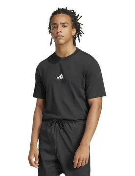 Essentials Small Logo Pure Cotton T-Shirt Black male - Adidas - FashionsVida