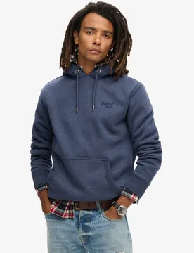Superdry Herren Essential Hoodie mit Logo Marineblau - Größe: S - 79.99 - FashionsVida
