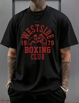 Westside Boxing Club Graphic with Boxing Design-100% cotton summer O-neck short sleeve casual printed men's T-shirt - Aliexpress - FashionsVida