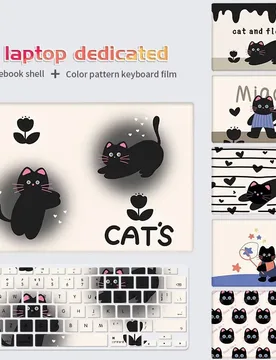 DIY Laptop Case Black Cat Waterproof Hard Shell Sleeve Keyboard Cover For Macbook Air 13 A1466 A2337 Pro A2681 A2485 A2941 Case - Aliexpress - FashionsVida