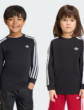 MAGLIA A MANICHE LUNGHE 3-STRIPES 7-8A Black