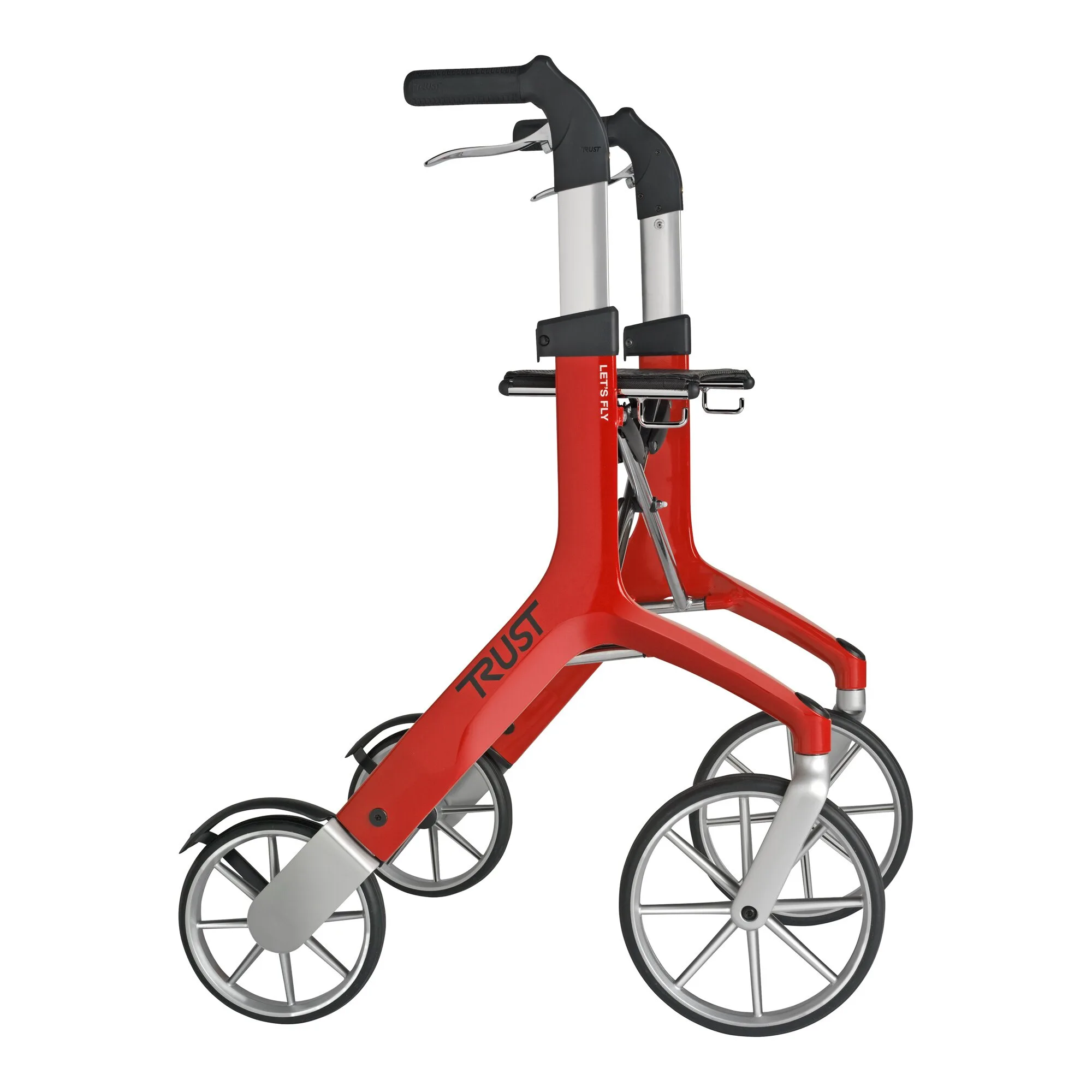 Rollator Let's Fly mit Sitz rot - TRUSTCARE - FashionsVida