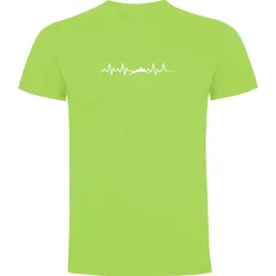 Swimming Heartbeat Short Sleeve T-shirt Light Green 3XL Men