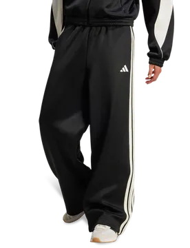 Stadium 3-stripes Track Tracksuit Bottoms Women Pants - Black - Size L - Poly Mesh - Black - Size: Large - Adidas - FashionsVida