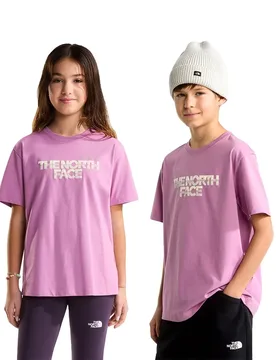 T-shirt à Manches Courtes Chalbi Graphic Hushed Lavender L Fille - The North Face - FashionsVida