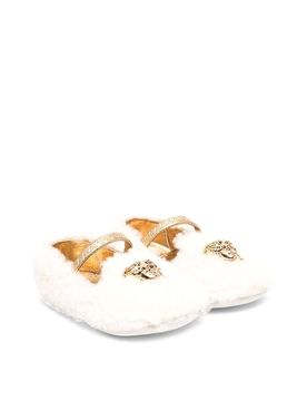 Ballerine medusa in shearling