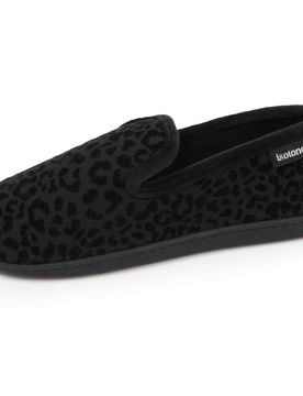 Chaussons charentaises Noir Léopard noir 41