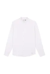 The grandad collar linen Shirt male