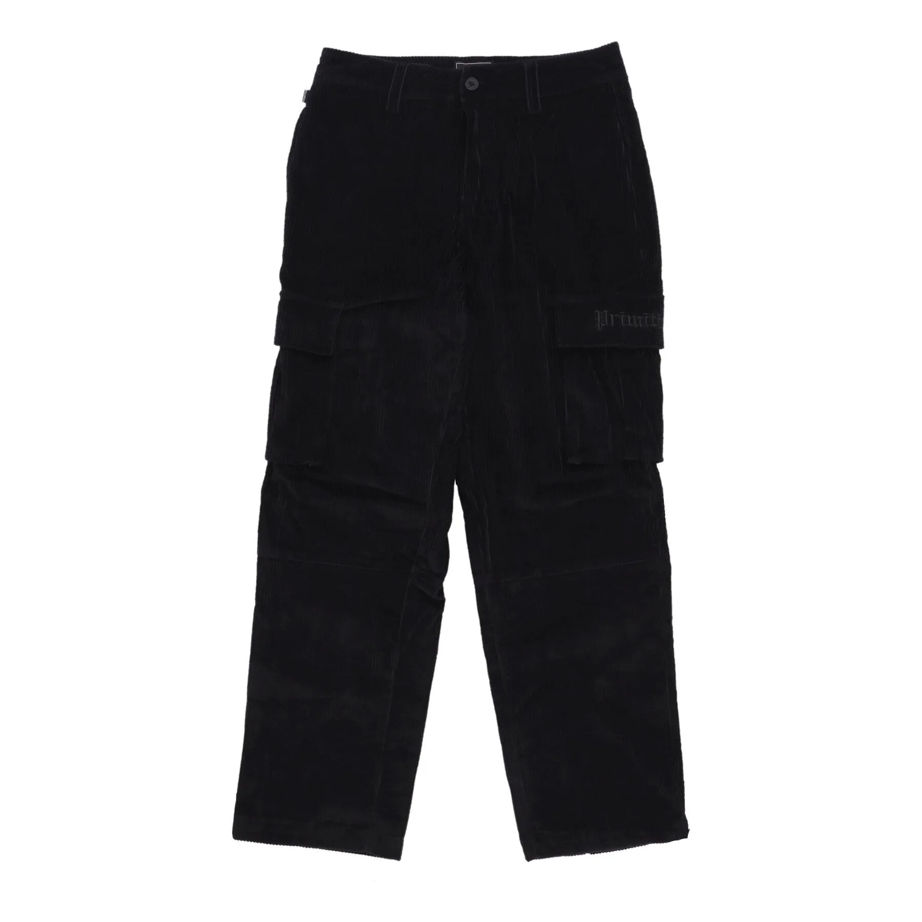 Pantalone Lungo Uomo Genesis Corduroy Cargo Pant Black - PRIMITIVE - FashionsVida