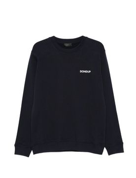 Dondup felpa blu uomo logo