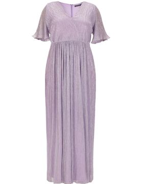 Curve / Plissiertes Lurexkleid mit female