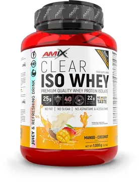 Proteine Del Siero Del Latte Isolate Clear Mango E Cocco 1000g Red / Yellow - Amix - FashionsVida