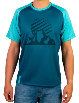Maglietta A Maniche Corte Ridge Blue - Jeanstrack - FashionsVida
