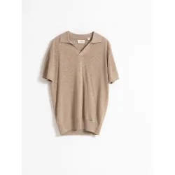 Polo de punto jersey manga corta de hombre